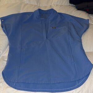 Figs Montex Scrub Top - Ceil Blue, SMALL